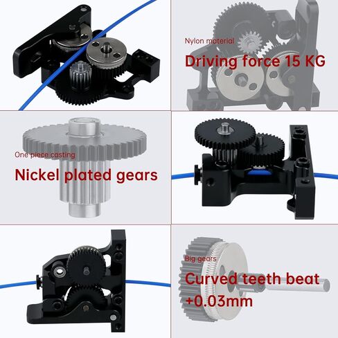 HGX-LITE Extruder All Metal Hardened Steel Reduction Gear Extruder 3D Printer Parts,Upgraded Big Gear POM Material Drive for Vorn 2.4V0 Ender 3 CR-10 CR10S 3D Printer in Saudi Arabia