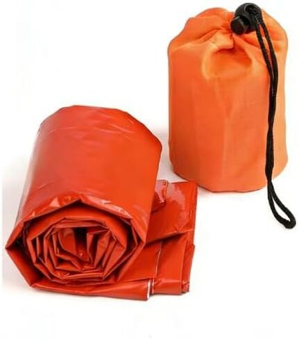 Emergency Sleeping Bag with Storage Bag,Portable Thermal Bivy Sack Waterproof Lightweight Survival Blanket with Compass for Outdoor Hiking Camping in Saudi Arabia