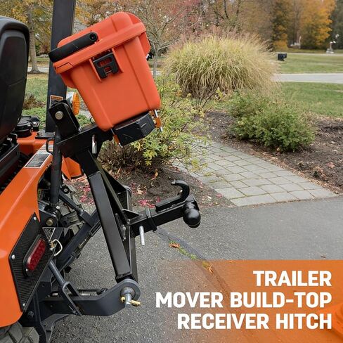 Orange 3 Point Hitch Receiver with Dual 2" Receiver–Include Ball Adapter & Hook, 3 Point Quick Hitch Category 1 Fit Gooseneck, 5th Wheel & Ball Hitch, 3 Point Hitch Attachments Fit Category 1 Tractors in Saudi Arabia