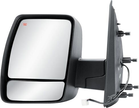 Driver Left Side Door Mirror Power and Heated Glass Textured Back Cover Manual Folding for Nissan NV1500 NV2500 NV3500 from 2012 to 2021 in Saudi Arabia
