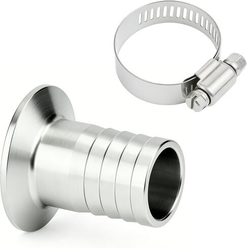 1.5 "ثلاثي المشبك إلى 1-1/2" خرطوم الشائكة محول SUS304 خرطوم صحي وصلة أنابيب بارب 1 قطعة مع خرطوم المشبك in Kuwait
