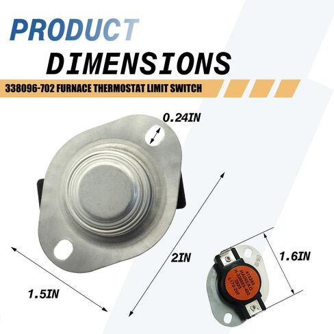 338096-702 مفتاح حد ترموستات الفرن L170-20F متوافق مع الناقل براينت باين HVAC in Kuwait