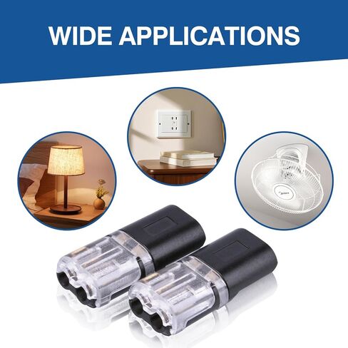 100pcs Double Wire Plug in Connector with Lock Strip Connector,Wire Quick Connectors Low Voltage Lever Wire Connector 2 Pin for Strip Lights DIY Crafting,LED Light Strips Connectors 2 Pin,Model Kits in Saudi Arabia