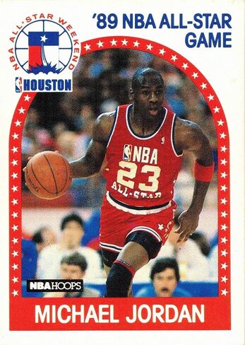 1989-90 NBA Hoops # 21 بطاقة مايكل جوردان لكرة السلة - لعبة كل النجوم in Kuwait