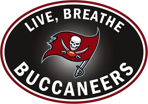 ملصق سيارة Siskiyou Sports NFL Tampa Bay Buccaneers Live-Breath، ألوان الفريق، مقاس واحد in Saudi Arabia