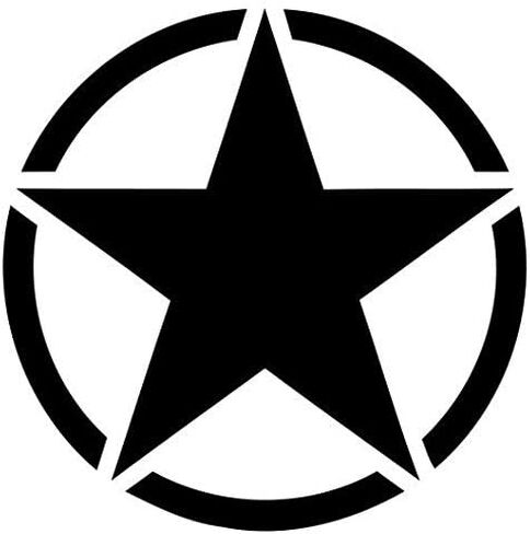 US Army Star Military - Sticker Graphic - Auto, Wall, Laptop, Cell, Truck Sticker for Windows, Cars, Trucks in Saudi Arabia