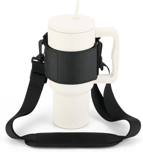 Water Bottle Holder Strap Sling Tumbler Carrier Bag with Adjustable Shoulder Strap, Portable Insulated Cup Carrier Sling for Travel Gym Hiking Camping, Fits 20-64 Oz Water Bottle in Saudi Arabia