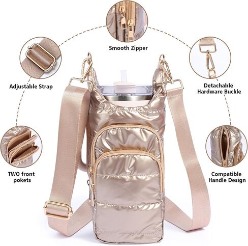 Water Bottle Holder with Strap，Water Bottle Carrier Bag for Stanley 40 oz/30 oz Tumbler with Handle,Water Bottle Crossbody Bag Sling Purse for Walking Hiking in Saudi Arabia