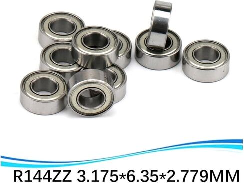 ABEC-5 R144ZZ 3/16 x3/8 x1/8 بوصة 3.175x6.35x2.779 مللي متر محمل كروي صغير محمية R144 R144Z SR144ZZ SUS440C(ABEC-1,R144ZZ) in Kuwait