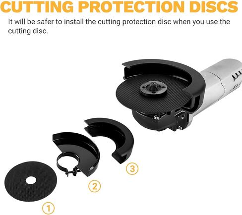 8-Amp Angle Grinder: DEKOPRO 4-1/2 inch Electric Corded Grinder Power Tools with Grinding and Cutting Wheels, Auxiliary Handle and Wrench for Cutting, Polishing and Grinding in Saudi Arabia