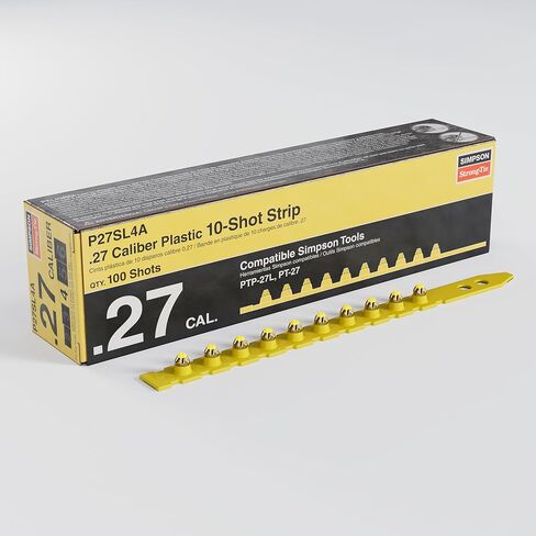 Simpson Strong-Tie P27SL4A P27SL 0.27-Caliber Plastic, 10-Shot Strip Loads, Yellow - Imported (100-Qty) in Saudi Arabia