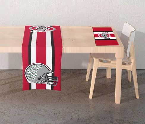 NCAA Big Logo Repeat 2-Sided Place Mat & Table Runner Set in Saudi Arabia