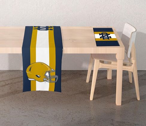 NCAA Big Logo Repeat 2-Sided Place Mat & Table Runner Set in Saudi Arabia