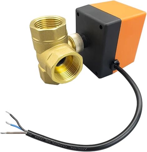 Ac 220V DC 12V-24V Brass Electric Thread Ball Valve 2-control 3-wire Solenoid Water Actuator DN15/20/25/32/40/50 1Pcs(DN50,DC 12-24V_2 WAY) in Saudi Arabia