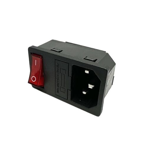 1 قطعة LZ-14-F15 3 دبابيس C14 AC مدخل وحدة مقبس الطاقة مع 10A 5X20mm الصمامات والأحمر 250 فولت LED الروك التبديل IJZHQKTK in Saudi Arabia
