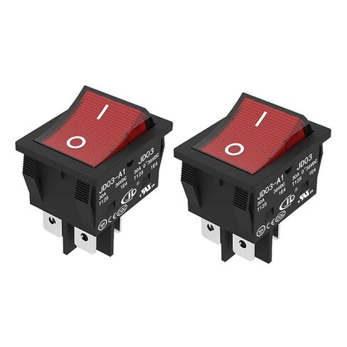 JD 2 قطعة 30A DPST مفتاح الطاقة 12 فولت/24 فولت/36 فولت KCD4 تيار مستمر الروك التبديل تشغيل/إيقاف التبديل 4 دبابيس 2 موقف تبديل التبديل مع شهادة UL in Saudi Arabia