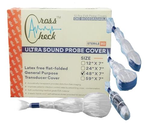 Ultrasound Probe Cover - Latex-Free sterile Disposable Clear, Individual Packaging (10 Pcs/Package) (12 x7) in Saudi Arabia