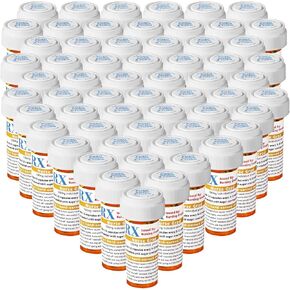 Threlaco 60 Set 2026 Nursing Graduation Party Supplies 60 Empty Pill Bottles with Caps 8 Dram Plastic Medicine Containers with 60 Sticky Label Pill Vial for Nurse Party Favors Gifts for BSN Rn Pharmd in Saudi Arabia