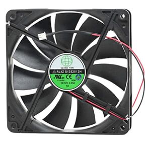 مروحة RL4Z S1352512H 12V 0.33A 135 ملم - 135X25 ملم مروحة تبريد بهيكل ثنائي الأسلاك، أسود in Kuwait