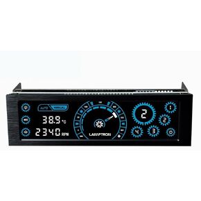 وحدة تحكم بالمروحة CM430 PWM مزودة بغطاء أسود وأضواء زرقاء in Kuwait