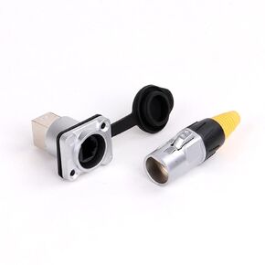 10Pcs/lot Metal Shell Shield RJ45 RJ-45 Network CAT Male Plug Female Socket Chassis Panel Mount Connector(A1031) in Kuwait