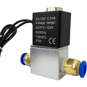 DC12V 24V AC110V 220V مغلق عادة 1/4 بوصة صامت ثنائي الاتجاه صمام الملف اللولبي الهوائي 1 قطعة (6 مللي متر ، تيار مستمر 12 فولت) in Saudi Arabia
