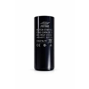 D60 Motor Start Capacitor 400-480 uF MFD 220-250 VAC for AC Compressor & Air Compressor Motors, Electrolytic Start Cap, Heavy-Duty Replacement for HVAC Heat Pump Systems in Saudi Arabia
