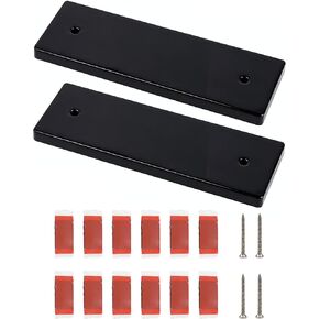 لوحة تركيب محول الطاقة | لوح حفظ رافدة القارب مقاس 12x3.5x0.75 مع تباعد فتحات 9 بوصات | أشرطة لاصقة 12x | براغي 4X M3 | لوح صارم من الدرجة البحرية | أسود | عبوتان in Kuwait