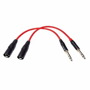 كابل صوت متوازن XLR ذكر إلى 1/4 TRS مكون من قطعتين - مطلي بالذهب الاحترافي لخلاط تسجيل الاستوديو Preamp in Kuwait