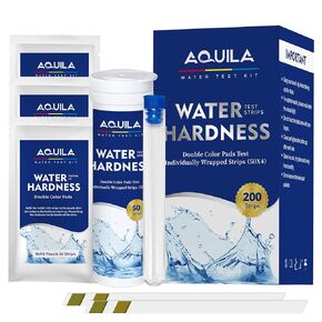 Water Hardness Test 200 Strips Kit for Home Drinking Water and Pool Spa, Water Softener Hard Water Testing Strips, Tap Well Tester Kit for Calcium & Magnesium (0-425 ppm) with Sample Tube in Saudi Arabia
