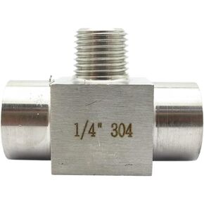 Tee Fittings, 304 Stainless Steel BSP Female Male Tee Pipe Fitting Multiple Sizes(3/8") in Saudi Arabia