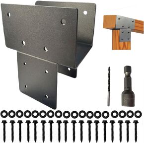 2pc 6x6 Heavy Duty Post Cap Tie Brackets Galvanized Steels Hardware Holder Post Anchor Connector for Supporting Wood Beams (2, 6"x6"(Actual 5.5"x5.5")) in Saudi Arabia