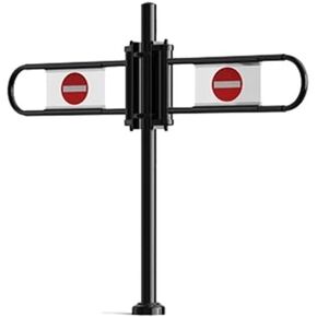 Automatic Spring-Loaded Safety Gate - Metal One-Way Door for Supermarket Cashier Counter Warehouse & Mall Entrance - Black 110x100CM Swing Gate in Saudi Arabia