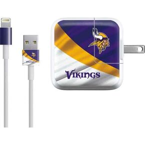 ملصق سكينيت غلاف آخر متوافق مع شاحن iPad (10 واط USB) - تصميم مرخص رسميًا من NFL Minnesota Vikings in Saudi Arabia