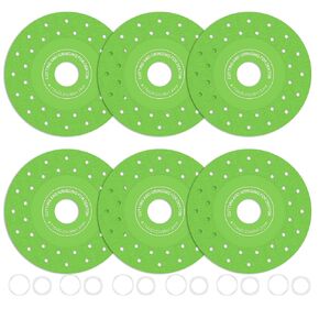 6Pcs 4.5inch Rock Slab Grinding Disc Flat Angle Grinder Cutting Disc Efficient Diamond Tile Cutting Disc Marble Tile Blade for Marble Granite Ceramic with 12 Reducing Washers in Kuwait
