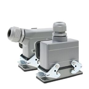 HDC-HE-016 Rectangular Heavy Duty Connector 16 Pins Industrial Aviation Socket 500V 16A 1Pcs(High Base Side line) in Kuwait