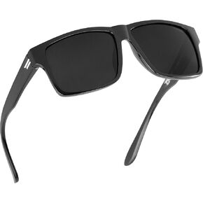 TOROE Eyewear Super Dark Polarized Black Sunglasses Casual Blacked Out Category 4 Tinted Lenses in Kuwait