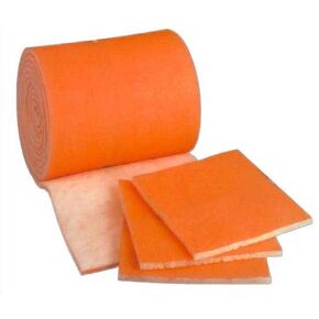 MERV 8 Tackified Polyester Filter Media Orange/White - 10 Foot Roll by 25 inch Wide in Saudi Arabia