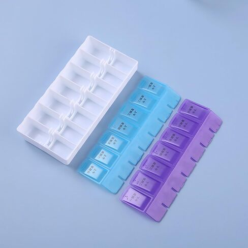 Pill Organizer 14 Grid Compartments Pill Holder Portable Medicine Container Case, Daily Weekly Medication Organizer in Saudi Arabia