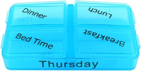 Weekly Organizer, Travel 7 Day Box Case with Large Compartment to Hold Vitamins, Cod Liver Oil, Supplements and Medication in Saudi Arabia