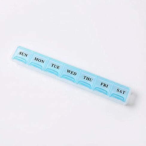 4 Rows 28-Compartment Pill Organizer, Morning Noon Evening After-Meal Medicine Box, Weekly Travel Pill Case in Saudi Arabia