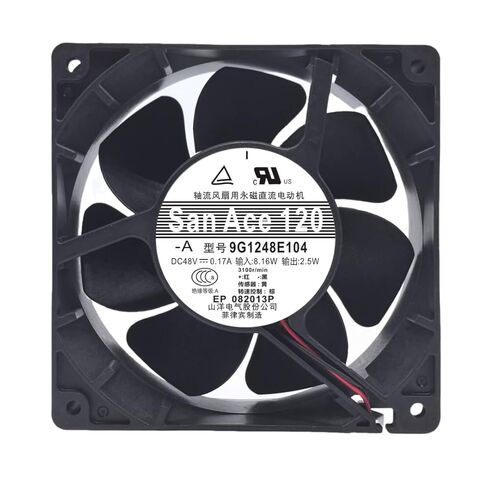 9G1248E104 DC48V 0.17A 8.16/2.5 واط 120 مللي متر 12 سنتيمتر 12038 2-سلك مروحة التبريد in Kuwait