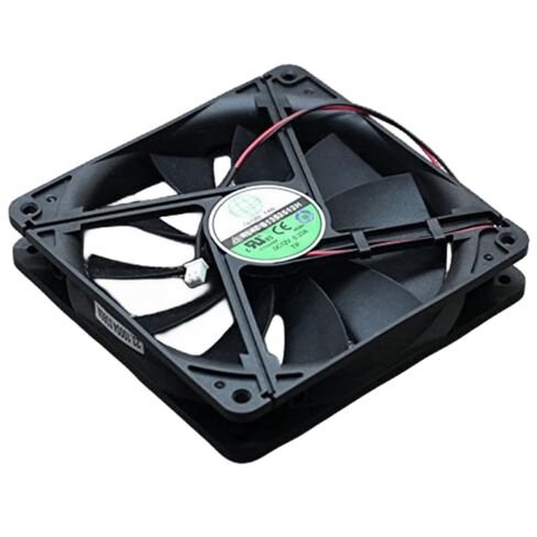 مروحة RL4Z S1352512H 12V 0.33A 135 ملم - 135X25 ملم مروحة تبريد بهيكل ثنائي الأسلاك، أسود in Kuwait