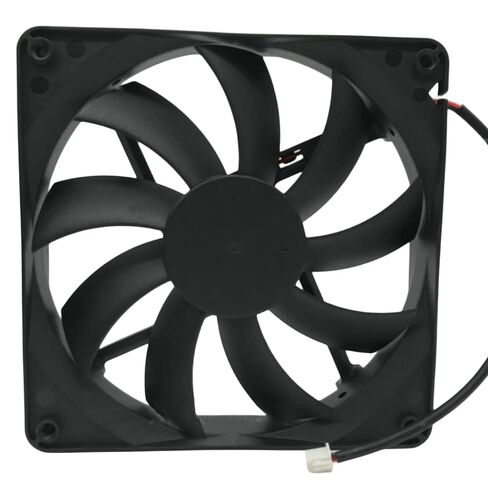 مروحة RL4Z S1352512H 12V 0.33A 135 ملم - 135X25 ملم مروحة تبريد بهيكل ثنائي الأسلاك، أسود in Kuwait
