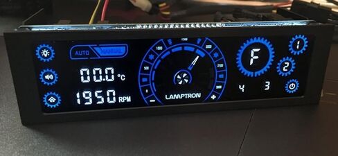 وحدة تحكم بالمروحة CM430 PWM مزودة بغطاء أسود وأضواء زرقاء in Kuwait