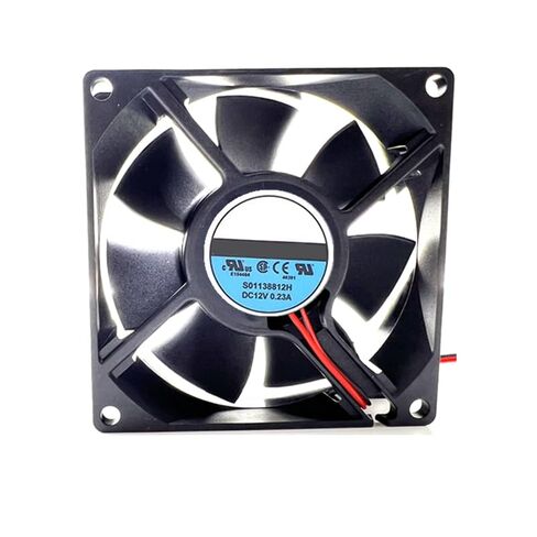 S01138812H 8025 2-Wire DC12V 0.23A 2.76W 80x80x25mm 8cm مروحة تبريد عاكسة in Kuwait