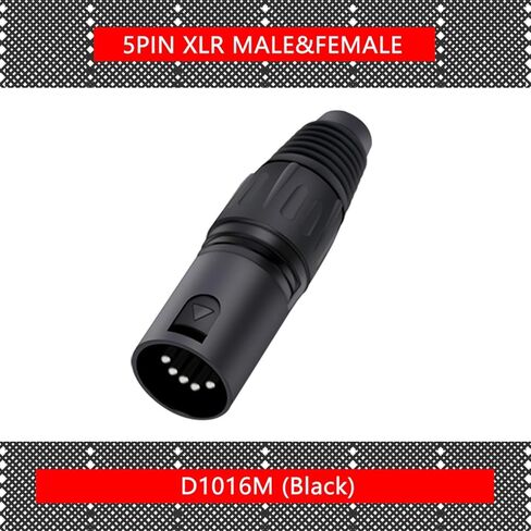 5 Pin XLR Audio Cable Connector 5Pin Male Plug MIC Snake Plug for Microphone Cable Electrical Adapter 1Pcs(1xF-Silver) in Saudi Arabia