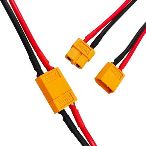 10PCS XT60 XT-60 Male Female Bullet Connectors Plugs with PVC 14 AWG Wire(TX60-M-15CM 10PCS) in Saudi Arabia