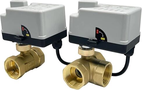 DN15 DN20 DN25 DN50 Brass Motorized Ball Valve 220V 12V 24V 3-Wire 2-Control Electric Actuators With Manual Switch 1Pcs(DN40,12VDC_3 WAY) in Saudi Arabia