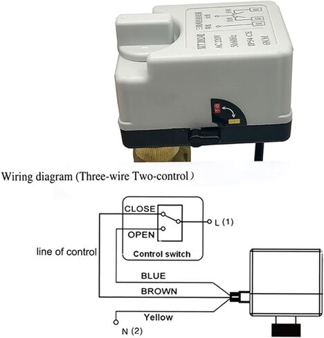 DN15 DN20 DN25 DN50 Brass Motorized Ball Valve 220V 12V 24V 3-Wire 2-Control Electric Actuators With Manual Switch 1Pcs(DN40,12VDC_3 WAY) in Saudi Arabia